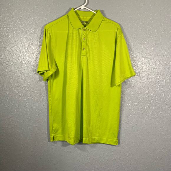 Nike Golf Tour Performance Dri Fit Polo Green Collar Short Sleeve Texture - Picture 1 of 7